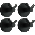 Miniatyrbillede 1 af 5: Hardware til badeværelset knage i rustfrit stål (sort knage-4 stk),
