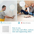 Miniatyrbillede 3 af 5: Vægreparationsmærke, selvklæbende skærmlapper Aluminiumsreparationslapper Vægreparationsmærke til gipsplader gipsplader 2X2 Inc.