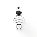 Miniatyrbillede 1 af 5: 2 stykker sammenfoldelig blød lim sømløs krog Multifunktionel køkkenopbevaringsstativ tegneseriedyreformet kreativ krog (zebra),