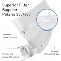 Miniatyrbilde 3 av 5: Høykvalitets tilpassbar Stringer Bag for Polaris 280 eller 480 Pool Cleaner Robot, Pool Cleaner Bags, Pool Cleaner Robot Bag, 4 stk.