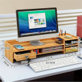 Miniatyrbillede 1 af 2: Træ computerskærm stativ Coxolo base opbevaringsboks