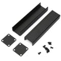 Svart Aluminiumhölje för PCB Instrument 25x25x100mm