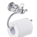 Crystal Series Toiletpapirholder i Messing, Poleret Krom
