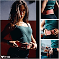 Miniatyrbild 4 av 6: bodybuildingbälte för kvinnor - Mytra Fusion - Bodybuildingbälte i läder - fitness, tyngdlyftning, marklyft, styrkelyft - Rosa - M Rosa