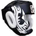 Miniatyrbild 2 av 3: Boxningshjälm - Farabi Sports - Nappa-läder - Tri-Lager Skydd - Unisex - Vit/Svart Svart vit XL