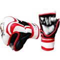 Miniatyrbild 5 av 6: MMA-handskar - Farabi Sports - Semi pro - Röd - L/XL - Komfort och skydd röd vit L/XL