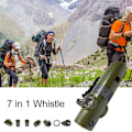 Miniatyrbild 4 av 5: 2-pack 7-i-1 grön överlevnadspryl visselpipa kompass termometer ficklampa