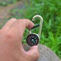 Pikkukuva 3 / 4: Carabiner-leikkurikompassi, vaellus, kompassiavainperä reppu, lasten pieni taskukompassiavainperä