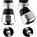 Miniatyrbillede 1 af 4: 2 stk. 360 Graders Vandhane Aerator Deluxe Vandbesparende Vandhane Sprinkler Vandbesparende Bobler Pres