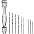 Miniatyrbild 1 av 5: Mini handborr med 10 mikro-twistborr 0,8 mm-3,0 mm