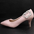 Miniatyrbillede 5 af 5: 2 Par Elegante Rhinestone Dekorationer Charms Sko Klips Bryllupsfest