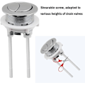 Miniatyrbillede 3 af 4: 5 stk. 38 MM Toilettank Trykknap Toiletknap Dobbelt Tryk Skylning Toiletknap Toilettank Knap Toiletknap Skylleknap Udskiftning med Gevind