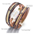 Miniatyrbilde 5 av 5: Armbånd for kvinner Wrap Multi-Layer Lær Armbånd Magneti