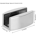 Miniatyrbillede 2 af 5: 50x23mm Glas Skydedørsguide, Rustfrit Stål Dørgulv Rulleguide Sving Stop for Rammeløs Glas Skydedør