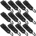 12-pack - Svarta D-formade markisclips - Vindtät tält, snäppklämma