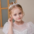 Miniatyrbilde 4 av 5: (D)Jenter Krystall Tiara Prinsesse Kostyme Krone Hodebånd Brud Wed