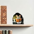 Miniatyrbillede 5 af 5: 1 stk. Mus der Læser Bog, Vægsticker Dekal, Børneværelse, Klasseværelse, Hjem, Soveværelse, Bogreol, Bogelsker, af Mus