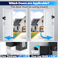 Miniatyrbillede 3 af 5: Sort dørklokkebeslag til Ring/Flash/Eufy trådløs videodørklokke, kompatibel med Ring Doorbell 4/3/