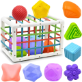 Miniatyrbilde 1 av 5: Form Sorter Baby Toy 6 9 12 Månader, Sensorisk Sorteringsboks med