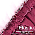 Miniatyrbilde 2 av 6: 1 stk ensfarget polyester oversized dusjhette, sløyfe dobbeltlags gjenbrukbar dusjhette, Wine red