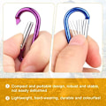 Miniatyrbillede 3 af 4: 16 stk. Små Karabiner Mini Aluminium Karabiner Lille Nøglering Karabiner Letvægts Holdbar Velegnet til Vandreture Camping F