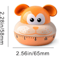 Miniatyrbillede 2 af 5: 1 stk Køkken Timer Sød Dyr Mekanisk Timer til Børn Tegneserie Manuel 60 Minutter Madlavningstimer til Bagning, Madlavning