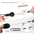 Miniatyrbillede 3 af 5: 2/4 stk. Udtrækkelige nøgleringe, karabinhage badgeholder, 60 cm udtrækkelig yoyo-rulle med forstærket og holdbar