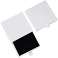 Miniatyrbild 1 av 5: Vit 1 st smyckeskrin presentförpackning papper smyckesdisplay presentask 9*9*1.7cm/3.5*3.5*0.6in liten presentask f