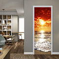 Miniatyrbilde 1 av 4: StyleP 77x200cm 3D Dørklistremerkelapp Vinkjeller Fotomural Trom