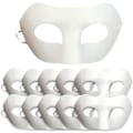 Miniatyrbillede 1 af 5: MH-10 stk. Blanke Zorro Hvide Papir Masker Håndmalede til Personali
