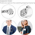 Pikkukuva 3 / 6: 3 kpl magneettiset silmälasien pidikkeet (hopeinen + valkoinen timantti + valkoinen helmi) magneettiset silmälasineula aurinkolasit Ho