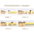 Miniatyrbillede 4 af 5: 1/2'' Messing Hurtig Slangekobling & 2-i-1 Messing Hane Kobling Have - Pakke med 4