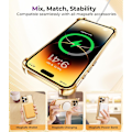 Miniatyrbillede 3 af 5: til iPhone 16 Pro Max Cover med Integreret Linsebeskyttelse, [Foldbart Stativ & Ringholder] [Kompatibel med Magsafe], Blank Stødsikker Kofanger Stilfuld