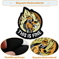Miniatyrbillede 2 af 5: Dette er fint Hundepatch, 1 stk Sjov Meme Broderet Patches, Taktisk Militær Moral Patch med Hækfastgørelse
