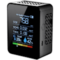 Miniatyrbillede 1 af 5: Kuldioxiddetektor 5 i 1 Indendørs luftkvalitetsdetektor CO2 Digital TVOC HCHO Meter Temperatur H