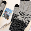 Miniatyrbild 5 av 5: USB-uppvärmda handskar för män och kvinnor (svart grå), vinter touch scr