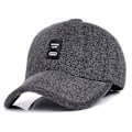 Miniatyrbillede 1 af 4: Grå Baseball Cap Mænds Vinter Varmt Uld Fleece med Øreklapper Pe