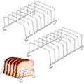 Miniatyrbilde 5 av 5: Stykker Rustfritt Stål Toaststativ Toast Holdere Toaststativ Toast Holder Skiver Brød Holder Sølv Tilbehør Avkjøling
