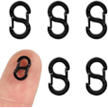 Miniatyrbillede 1 af 5: 0,47x0,26 tommer 5 stk Små Dobbelt Åbning Hummerlukninger, S Lås Halskæde Forkorter Lukning Rustfrit Stål Armbåndsforbindelse