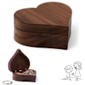 Miniatyrbillede 1 af 5: Ecrin Bague, Boite Alliance Mariage, Boîte en Bois pour Allianc