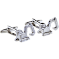 Miniatyrbilde 1 av 4: Dampspader Traktor Gravemaskin Mansjettknapper i en Presenteske &amp; Pusseklut