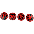 Miniatyrbilde 2 av 5: Sett med 4 klistremerke hjulnavdeksel senterdeksel for Zombie Outbreak Response Team emblem sirkulær bueform 3D stereo aluminium