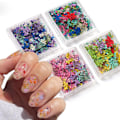 Miniatyrbilde 1 av 4: 3D Tørkede Blomster Neglekunst Klistremerker Fargerike Tørre Blomster for Negle Sett - DIY Mini Mix Blomsterblader Negleklistremerker Naturlige