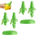 Miniatyrbillede 1 af 5: Pieces Grøn Manuel Citruspresser, Manuel Citronpresser, Manuel Frugtpresser, med Rund Base, Citronsprøjte, til Citrusfrugter