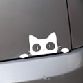 Miniatyrbilde 2 av 4: Hvit og svart, 10 stk, Katter og dyr Vanntette Bilsticker