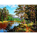 Pikkukuva 1 / 5: 30x40 cm 5D DIY Täydellinen Timanttimaalaus, Maisema auringonlaskun aikaan