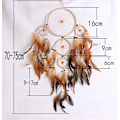 Miniatyrbillede 2 af 4: Drømmefanger (L = 70 cm), ægte fjer (Dreamcatcher)