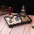 Miniatyrbillede 2 af 5: Zen Have Zen Have Røgelseholder Lys Hvidt Sand og Dekorative Sten