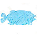 Miniatyrbilde 1 av 5: (Blå) Fiskform Sklisikker Bad Dusj Matte