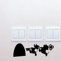 Miniatyrbillede 2 af 3: Muralklistermærker Mouse Hole Kreative Afbryderklistermærker Soveværelse